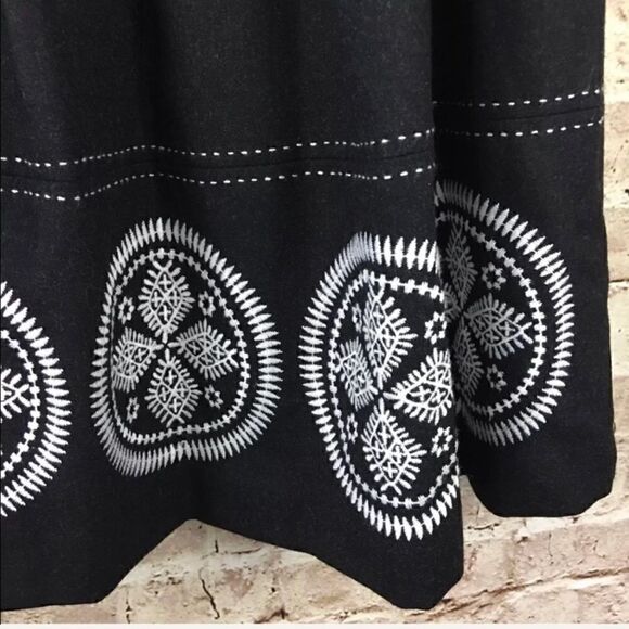 Tory Burch wool pleated embroidered midi skirt - Picture 4 of 5
